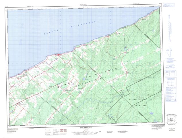 Ste-Felicite Topographic Paper Map 022B14 at 1:50,000 scale
