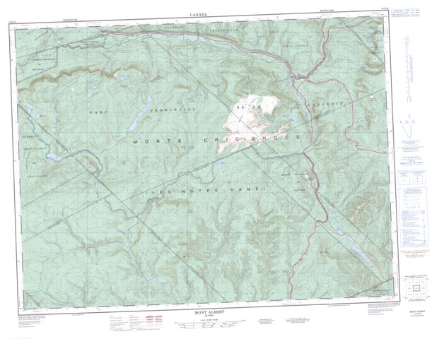 Mont Albert Topographic Paper Map 022B16 at 1:50,000 scale