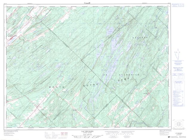 Lac Des Baies Topographic Paper Map 022C02 at 1:50,000 scale