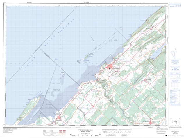 Trois-Pistoles Topographic Paper Map 022C03 at 1:50,000 scale