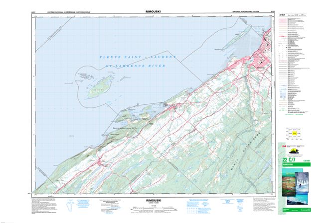 Rimouski Topographic Paper Map 022C07 at 1:50,000 scale