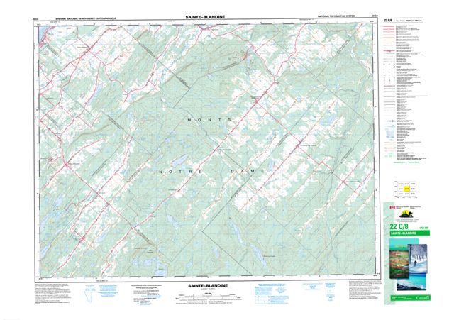 Sainte-Blandine Topographic Paper Map 022C08 at 1:50,000 scale