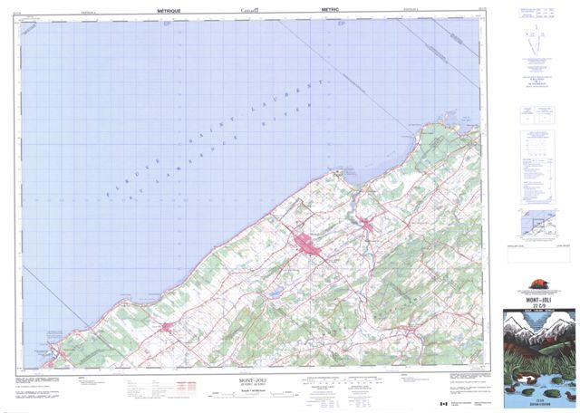 Mont-Joli Topographic Paper Map 022C09 at 1:50,000 scale