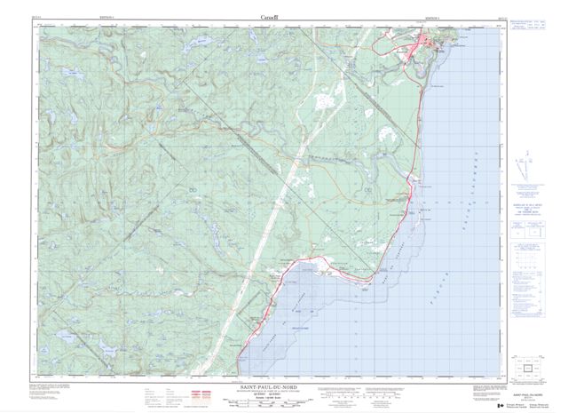 Saint-Paul-Du-Nord Topographic Paper Map 022C11 at 1:50,000 scale