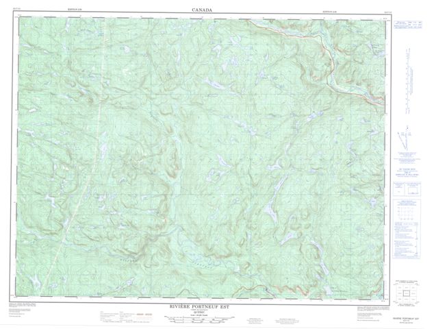 Riviere Portneuf Est Topographic Paper Map 022C13 at 1:50,000 scale