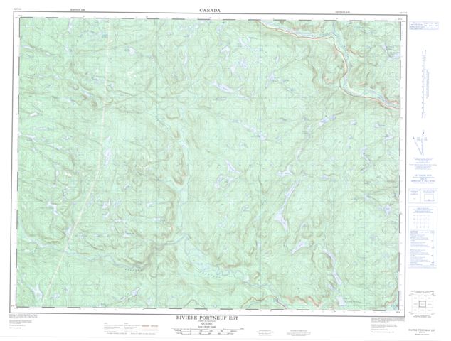 Riviere Portneuf Est Topographic Paper Map 022C13 at 1:50,000 scale