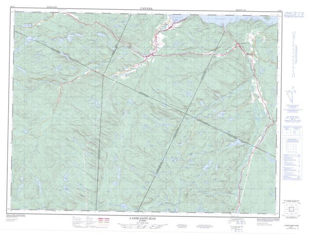 L'Anse-St-Jean Topographic Paper Map 022D01 at 1:50,000 scale