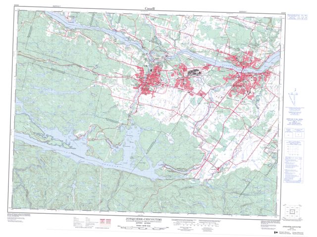 Jonquiere-Chicoutimi Topographic Paper Map 022D06 at 1:50,000 scale