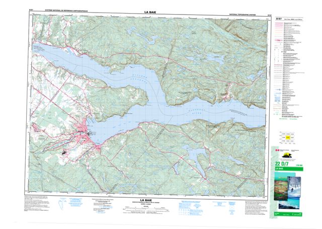 La Baie Topographic Paper Map 022D07 at 1:50,000 scale