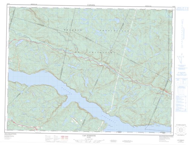 Cap Eternite Topographic Paper Map 022D08 at 1:50,000 scale