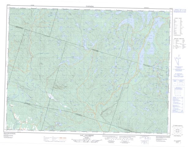 Lac Jalobert Topographic Paper Map 022D10 at 1:50,000 scale