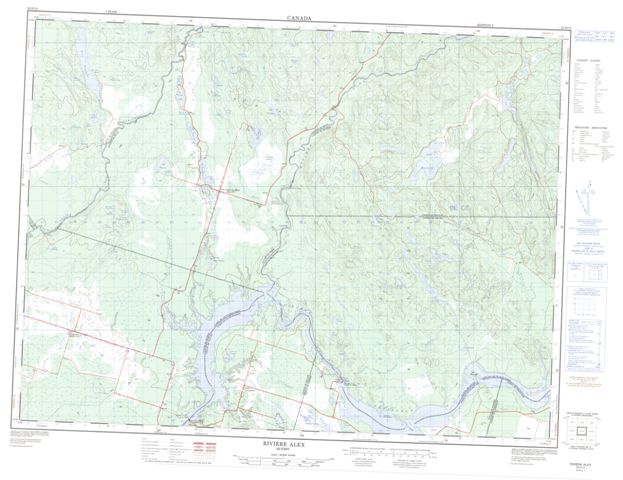 Riviere Alex Topographic Paper Map 022D13 at 1:50,000 scale