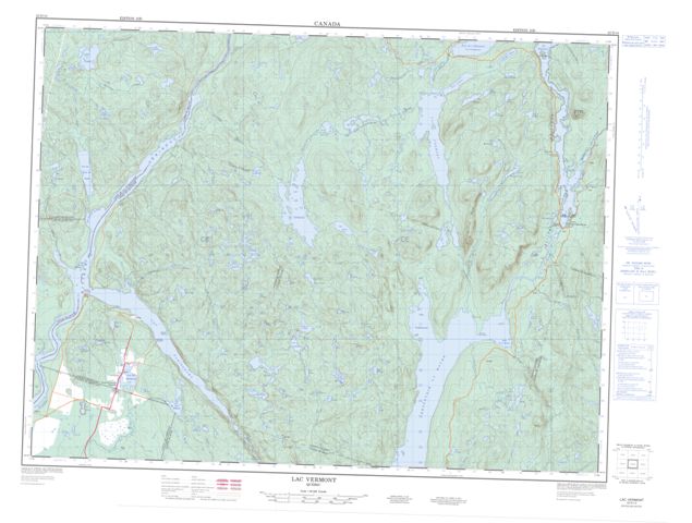Lac Vermont Topographic Paper Map 022D14 at 1:50,000 scale