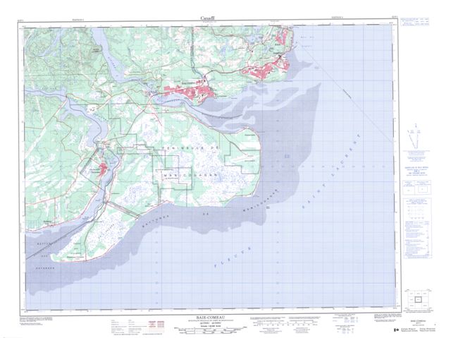 Baie-Comeau Topographic Paper Map 022F01 at 1:50,000 scale