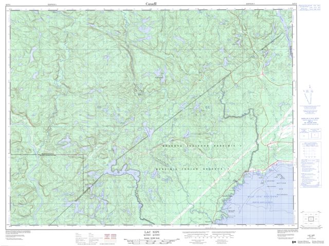 Lac Nipi Topographic Paper Map 022F02 at 1:50,000 scale