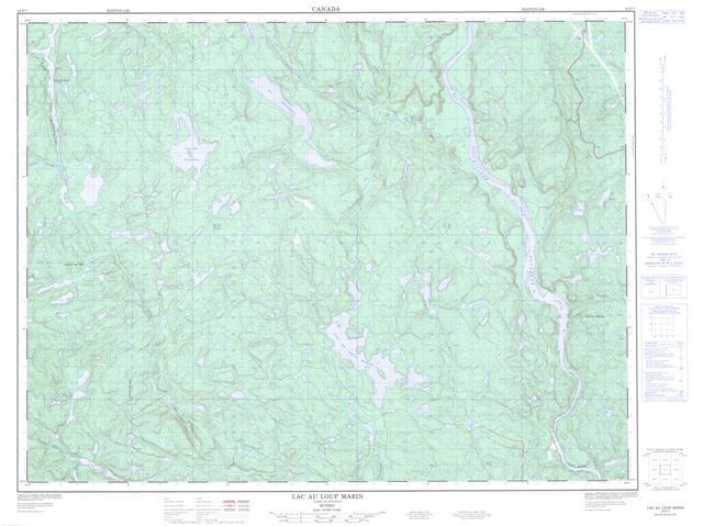 Lac Au Loup Marin Topographic Paper Map 022F07 at 1:50,000 scale