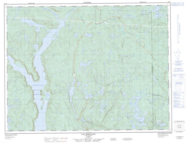 Lac Miquelon Topographic Paper Map 022F09 at 1:50,000 scale