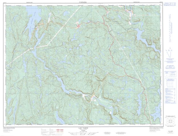 Lac Varin Topographic Paper Map 022F10 at 1:50,000 scale