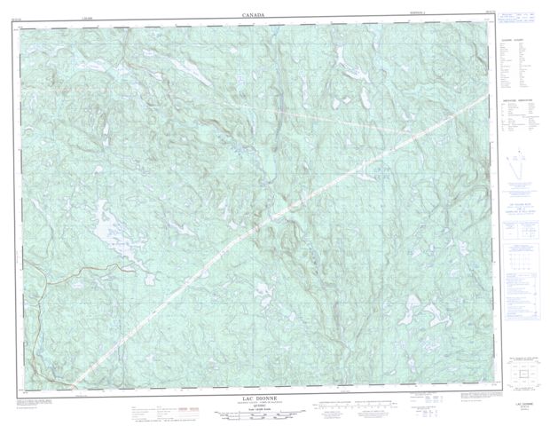 Lac Dionne Topographic Paper Map 022G12 at 1:50,000 scale