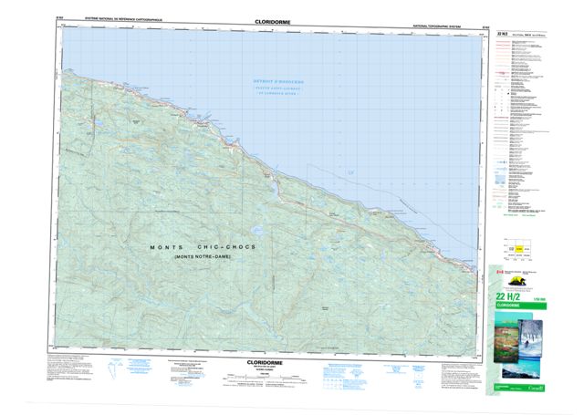 Cloridorme Topographic Paper Map 022H02 at 1:50,000 scale