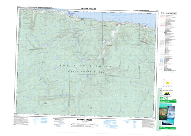 Grande-Vallee Topographic Paper Map 022H03 at 1:50,000 scale