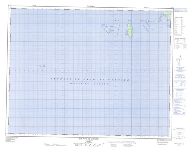 Ile Nue De Mingan Topographic Paper Map 022I01 at 1:50,000 scale