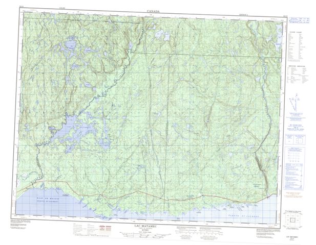 Lac Matamec Topographic Paper Map 022I05 at 1:50,000 scale