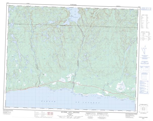 Riviere Aux Graines Topographic Paper Map 022I06 at 1:50,000 scale