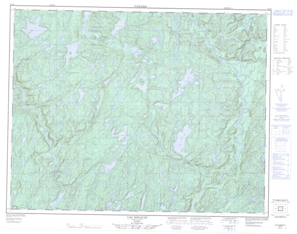 Lac Esnault Topographic Paper Map 022I09 at 1:50,000 scale