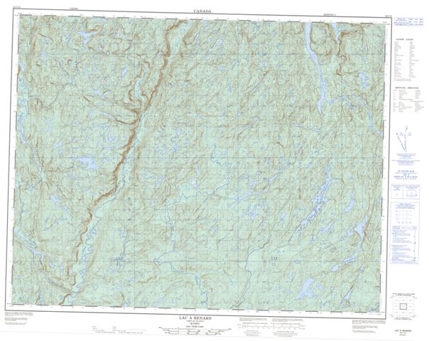 Lac A Renard Topographic Paper Map 022I10 at 1:50,000 scale
