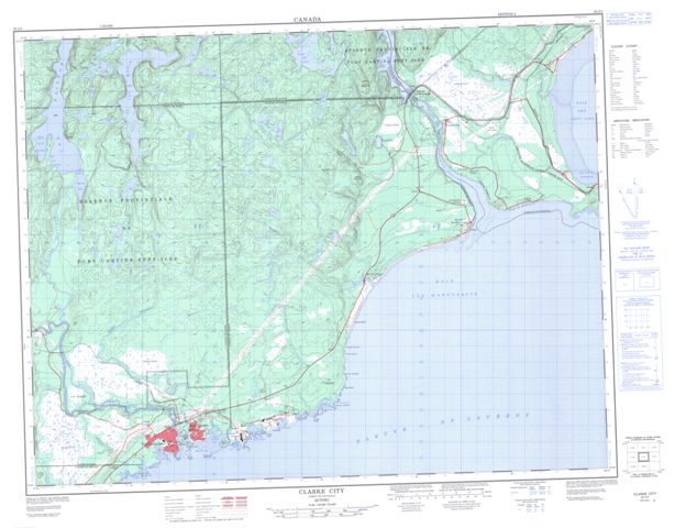 Clarke City Topographic Paper Map 022J02 at 1:50,000 scale
