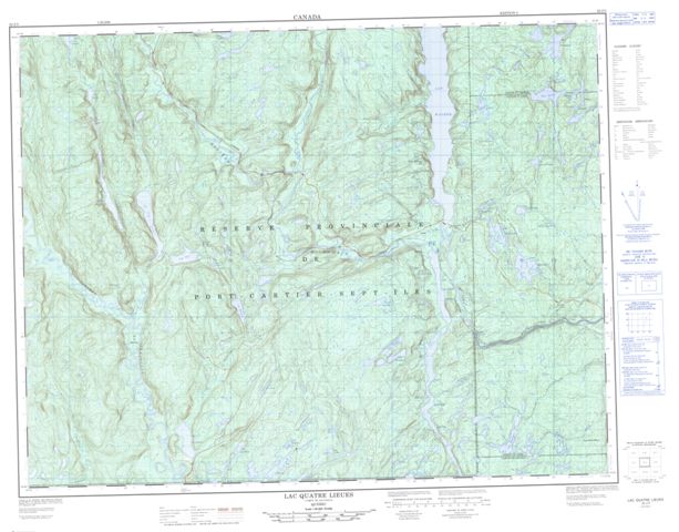 Lac Quatre Lieues Topographic Paper Map 022J03 at 1:50,000 scale