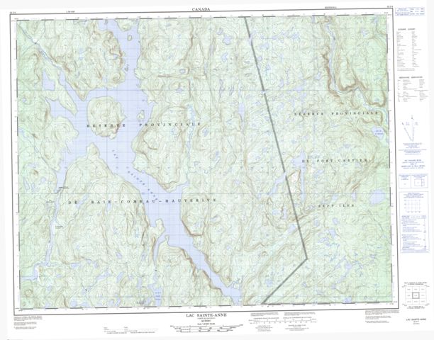Lac Sainte-Anne Topographic Paper Map 022J04 at 1:50,000 scale