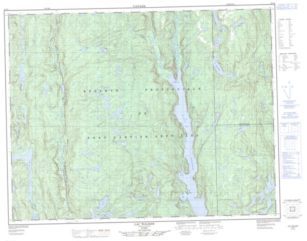 Lac Walker Topographic Paper Map 022J06 at 1:50,000 scale