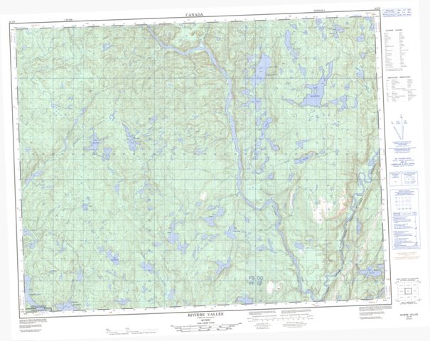 Riviere Vallee Topographic Paper Map 022J09 at 1:50,000 scale