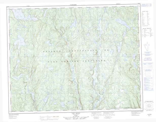 Lac Rond Topographic Paper Map 022J11 at 1:50,000 scale