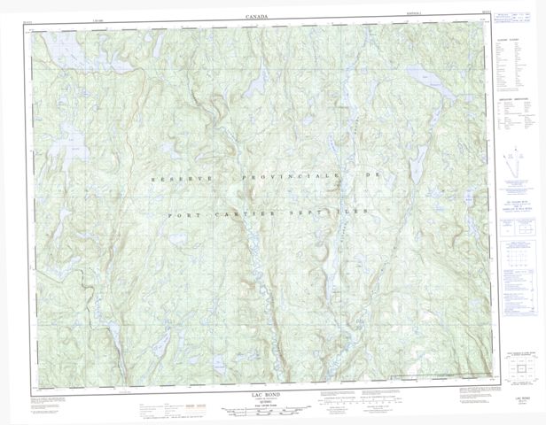 Lac Rond Topographic Paper Map 022J11 at 1:50,000 scale