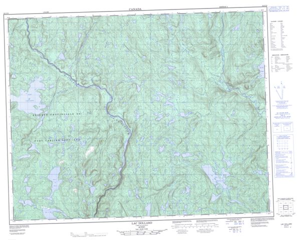 Lac Dollard Topographic Paper Map 022J15 at 1:50,000 scale
