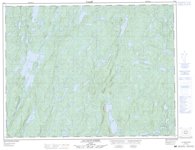 Lac Saint-Pierre Topographic Paper Map 022K01 at 1:50,000 scale