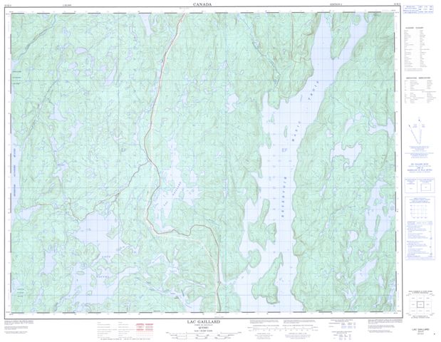 Lac Gaillard Topographic Paper Map 022K02 at 1:50,000 scale