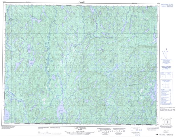 Lac Praslin Topographic Paper Map 022K04 at 1:50,000 scale