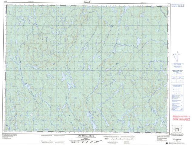 Lac Tremaudan Topographic Paper Map 022K05 at 1:50,000 scale