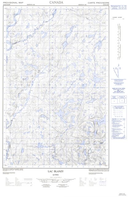 Lac Blanzy Topographic Paper Map 022K06E at 1:50,000 scale