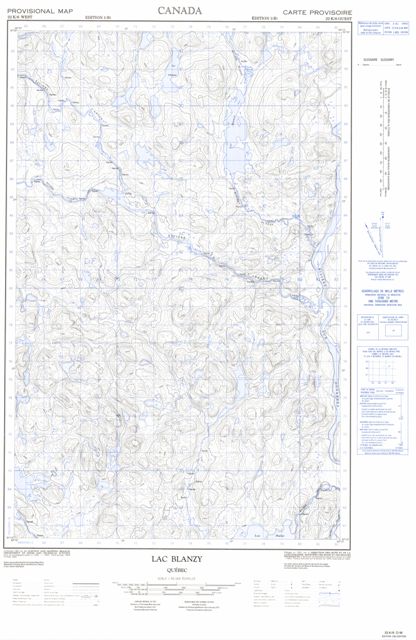 Lac Blanzy Topographic Paper Map 022K06W at 1:50,000 scale