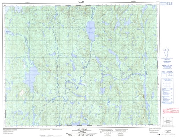 Lac Lemay Topographic Paper Map 022K09 at 1:50,000 scale