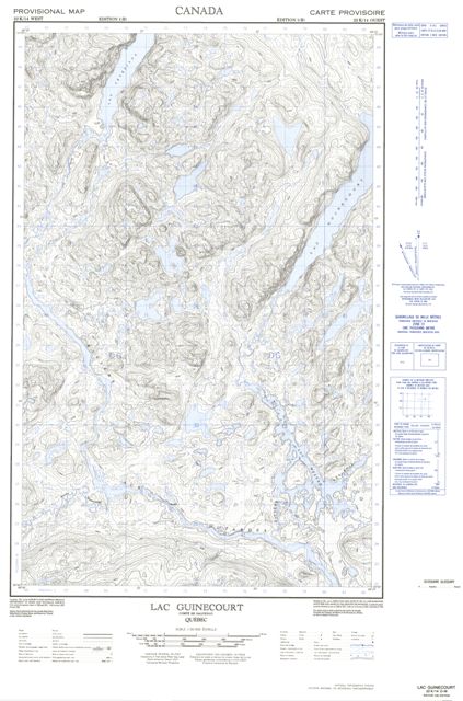 Lac Guinecourt Topographic Paper Map 022K14W at 1:50,000 scale
