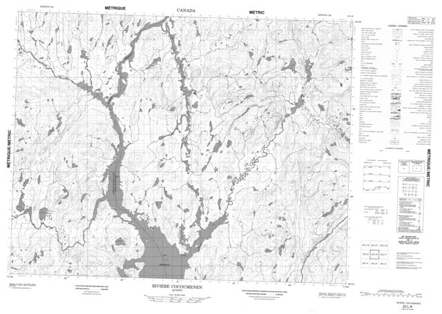 Riviere Cocoumenen Topographic Paper Map 022L06 at 1:50,000 scale