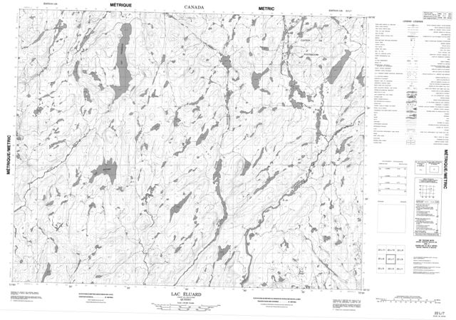 Lac Eluard Topographic Paper Map 022L07 at 1:50,000 scale