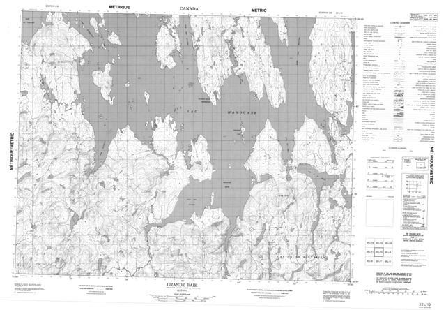 Grande Baie Topographic Paper Map 022L10 at 1:50,000 scale