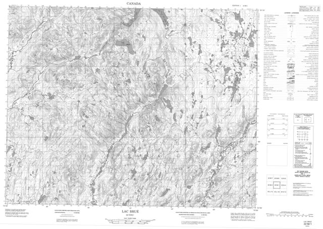 Lac Brue Topographic Paper Map 022M01 at 1:50,000 scale
